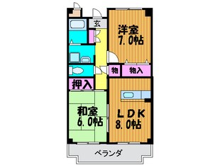 レ－ゼンハイムⅡの物件間取画像